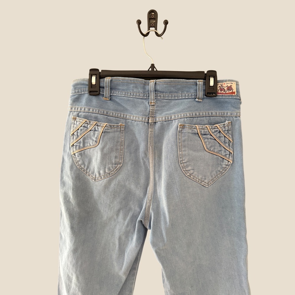 Diamond Double J Womens Vintage 80s Light Straight Leg Western Jeans 30 Short